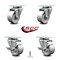 Service Caster 3 Inch Semi Steel Wheel Swivel Top Plate Caster Set with 2 Brakes SCC SCC-20S314-SSS-2-TLB-2 - alternate 3